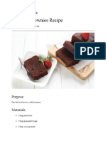 Steamed Brownies Recipe: Purpose