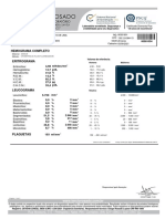 Hemograma Completo: Hemoglobina: R.D.W.: Eritrócitos: Hematócrito