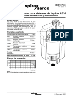 Eliminador de Aire para Sistemas de Líquido AE36