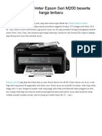 Spesifikasi Printer Epson Seri M200 Beserta Harga Terbaru