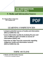 Media and Information Literacy (Mil)