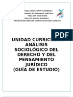 GUÍA DE ESTUDIO DE ANALISIS SOCIOLOGICO DEL DERECHO (UBV)