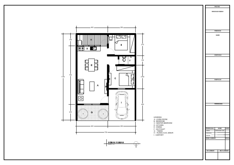 Denah Rumah Tipe 55 dan Renovasi | PDF