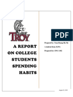 Report in Spending Habits Among College Students