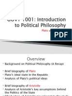 GOVT 1001 Lecture 1 - Plato and Aristotle (Updated)