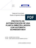 Soler - Proyecto de Automatización de Una Planta Embotelladora Con Autómata Schneider M241.