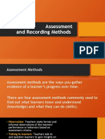 Assessment and Recording Methods