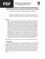 Backward Calculation For Bearing Capacity Estimation of Geogrid Reinforced Foundation by Finite Element Method