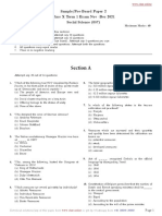 Section A: Sample/Pre-Board Paper 2 Class X Term 1 Exam Nov - Dec 2021 Social Science