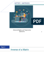 Chapter 1 Topic 3 - Inverse of A Matrix (Matrices)