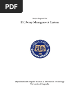 E-Library Management System: Project Proposal For