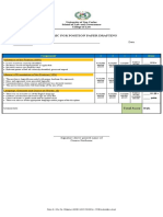 Rubric For Position Paper