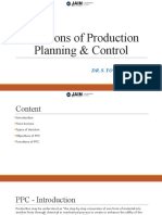 Functions of PPC - Planning, Timelines, Objectives
