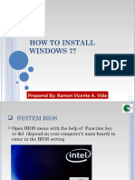 How To Install OS Windows 7
