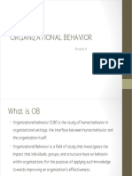 Module 3 ORGANIZATIONAL BEHAVIOR