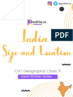 India - Size and Location Class 9 Notes by Padhle