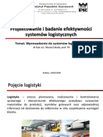 Wykład 1 - Wprowadzenie Do Systemów Logistycznych 2020