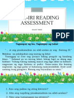 Phil Iri Reading Assessment