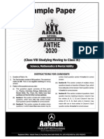 ANTHE2020 - FDN - (VIII Moving To IX) - Sample Paper
