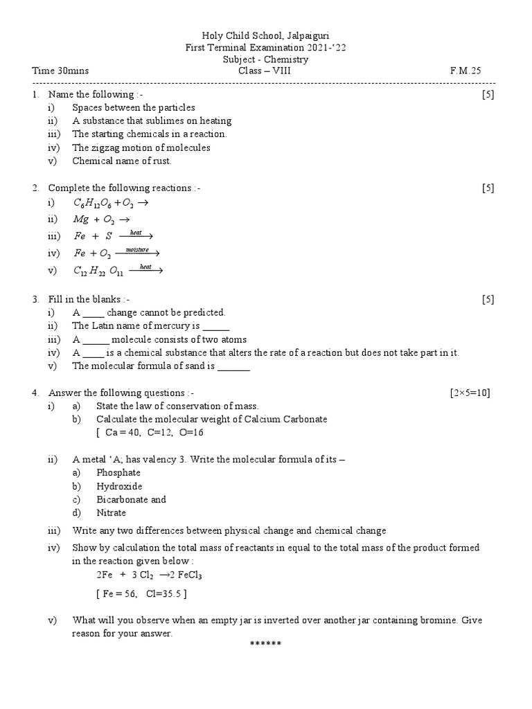 8 Chem | PDF | Molecules | Chemistry