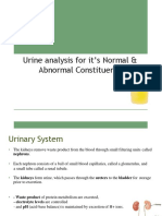 Analysis of Urine Constituents & Abnormal Findings (39