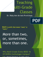 Teaching Multi-Grade Classes: Advantages and Disadvantages