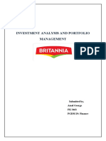 Investment Analysis and Portfolio Management: Submitted By, Amal George FK 3463 PGDM 29: Finance