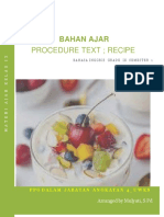 Learning Materials of Procedure Text ; Recipe