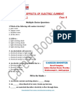 Chemical Effects of Electric Current Worksheet - 1 Class 8: Multiple Choice Question