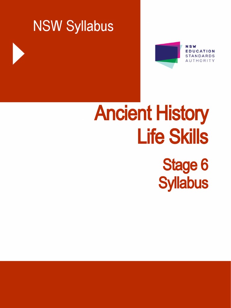 NSW Syllabus Ancient History Life Skills PDF English As A Second