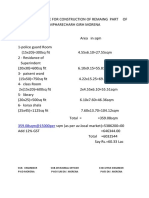 1ST STAGE ESTIMATE FOR CONSTRUCTION OF REMAING  PART     OF