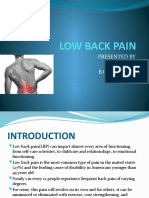 Low Back Pain: Presented by K.Karthica B.O.T 3 Year