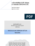 Kepimpinan Rasulullah SAW Dalam Pembangunan Ummah-Rasulullah Sebagai Ketua Negara