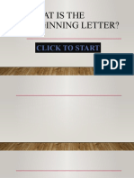 What Is The Beginning Letter