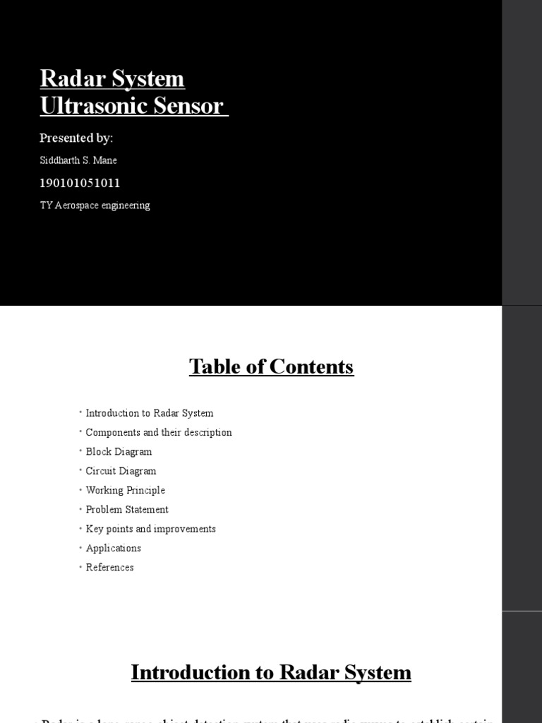 Ultrasonic Radar EAIS PDF Radar Ultrasound