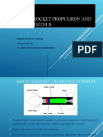 Basics of Rocket Propulsion and Types of Nozzels: Siddharth S. Mane 190101051011 Ty Aerospace Engineering