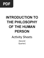 Introduction To The Philosophy of The Human Person: Activity Sheets