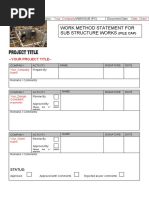Pile Cap Work Method Statement | PDF | Concrete | Deep Foundation