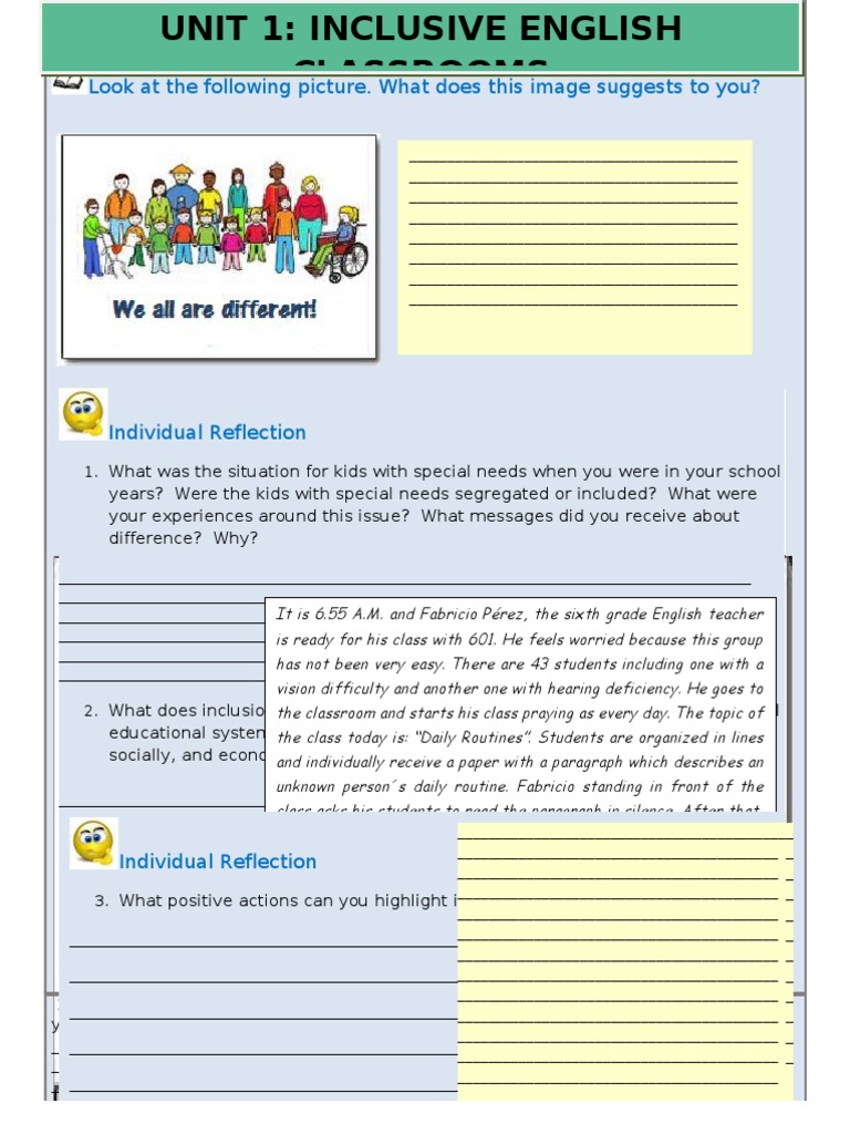 Inclusive Practices in English Classrooms | PDF | Special Education ...