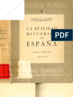 Americo Castro Realidad Historica de Espana PDF