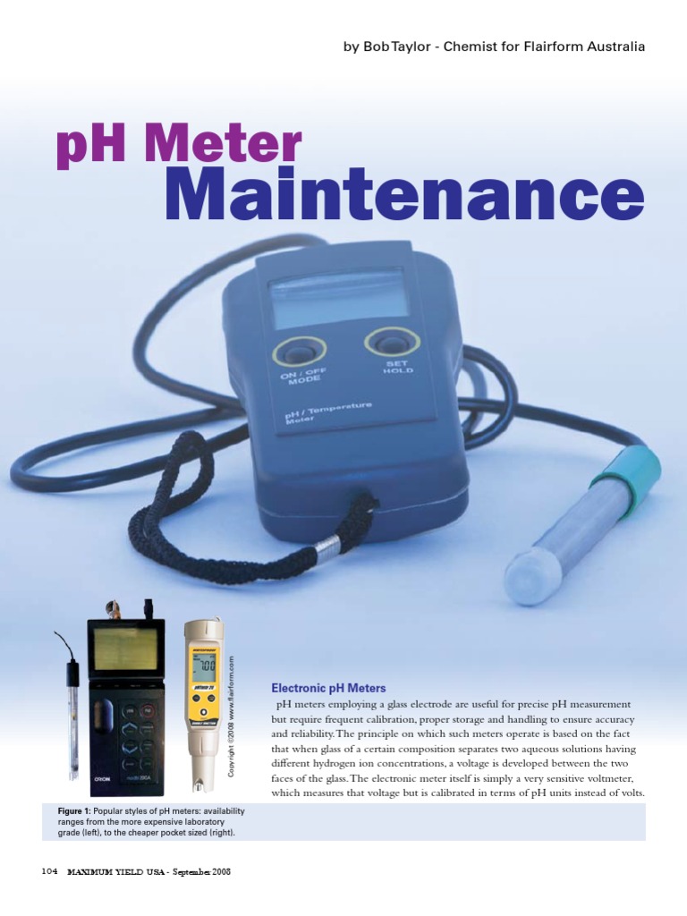 pH Meter Maintenance_Flairform Ph Physical Chemistry