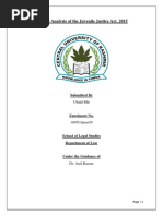 Critical Analysis of The Juvenile Justice Act, 2015