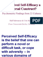 Is Perceived Self-Efficacy A Universal Construct?