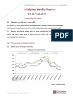 China Sulphur Weekly Report (Feb 22 - Feb 28, 2019)