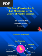 The Role of Vaccination & Lab Monitoring in The Control of Poultry Diseases.