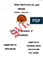 Shri Vaishnav Institute of Law: Political Science-3