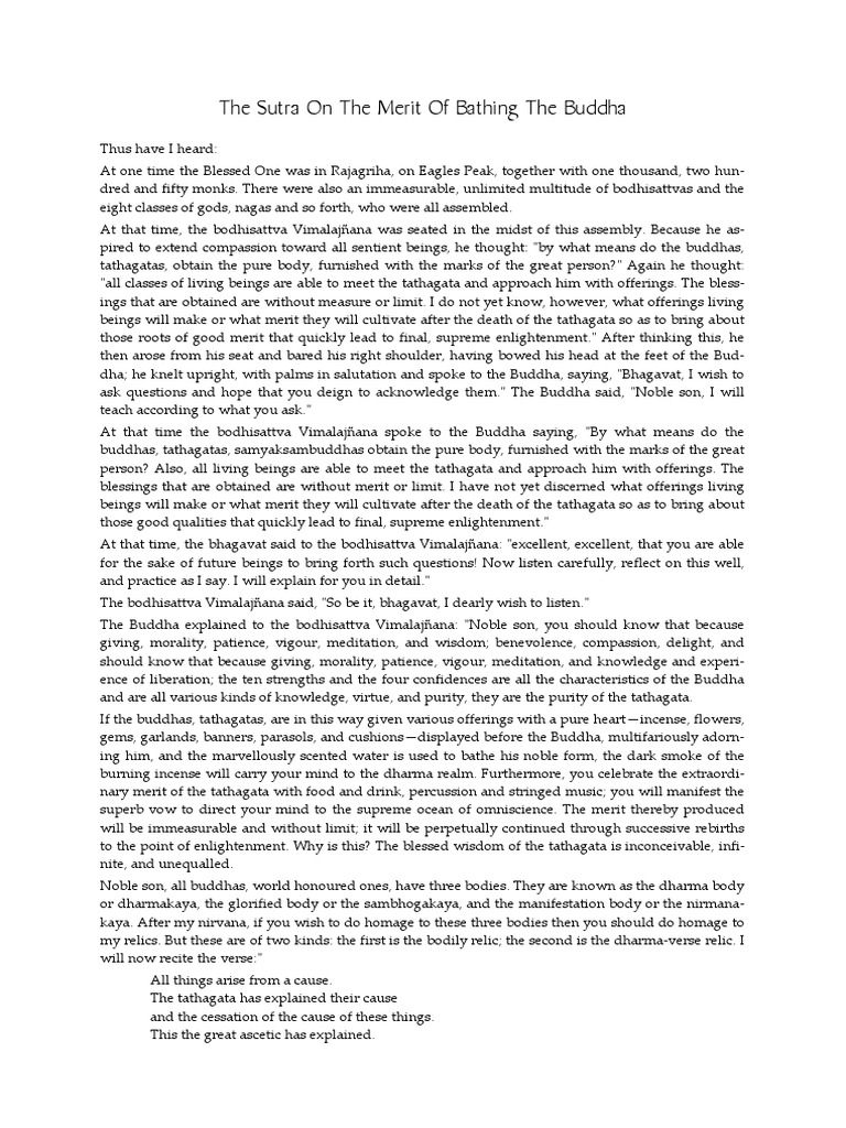 Bathing The Buddha | PDF | Bodhisattva | Gautama Buddha