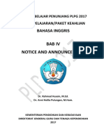 Bab Iv Notice and Announcement: Bahasa Inggris