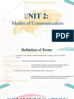 Unit 2:: Modes of Communication
