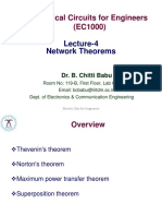 Electrical Circuits For Engineers (EC1000) : Lecture-4 Network Theorems